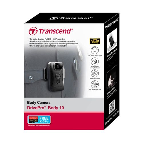 Нагрудная камера (видеорегистратор) Transcend DrivePro Body 10, 3.0 Mpx, Full HD, черный / Техника для авто №9