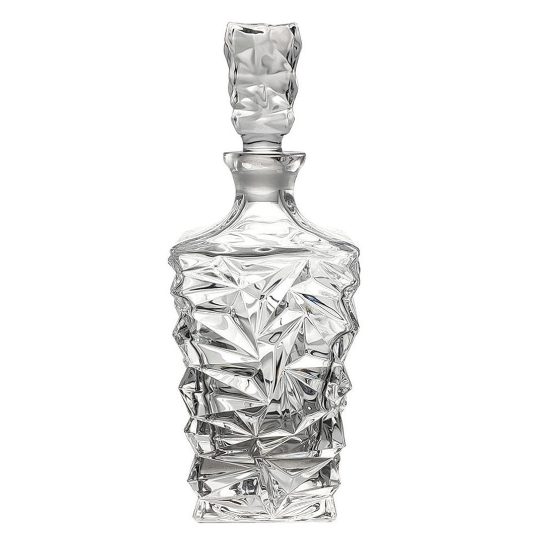 Графин-штоф Yiwumart, для виски и коньяка, стекло, 22 см, горлышко - 5,2 см, 800 мл / Посуда столовая