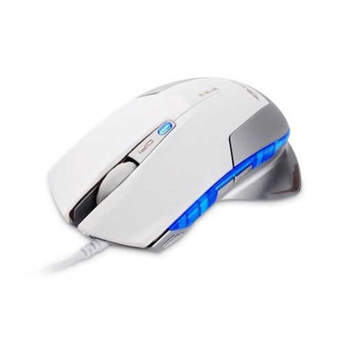 Мышь проводная оптическая E-Blue Mazer EMS124WH, USB, 7 кнопок, 600/1200/1800/2400 dpi, белая / Мыши проводные
