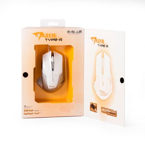 Мышь проводная оптическая E-Blue Mazer EMS124WH, USB, 7 кнопок, 600/1200/1800/2400 dpi, белая / Мыши проводные №3