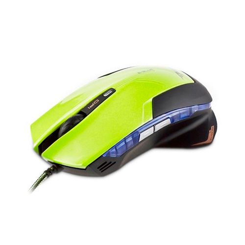 Мышь проводная оптическая E-Blue Mazer EMS124GR, USB, 7 кнопок, 600/1200/1800/2400 dpi, зеленая / Мыши проводные