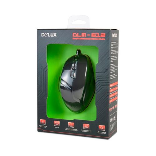 Мышь проводная оптическая Delux DLM-612OUB, USB, 7 кнопок, 4000 dpi, черная / Мыши проводные №3 oe.kz Мышь проводная оптическая Delux DLM-612OUB, USB, 7 кнопок, 4000 dpi, черная / Мыши проводные №3