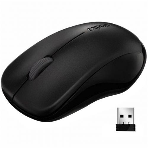 Мышь беспроводная оптическая Rapoo 1620-2014, USB, 3 кнопки, 1000 dpi, черная / Мыши беспроводные