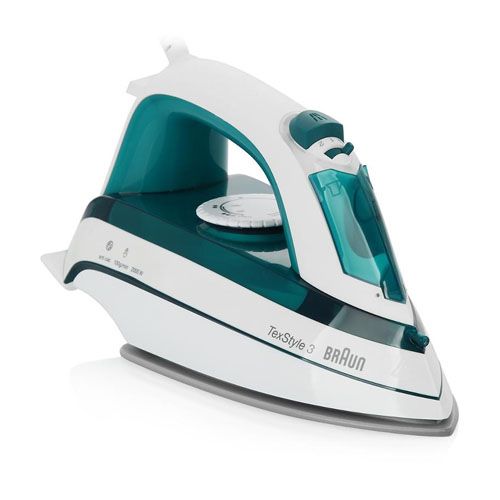 Утюг Braun TS345, мощность 2000 Вт, резервуар 300мл, керамическая, антипригарная подошва, зеленый / Уход за одеждой