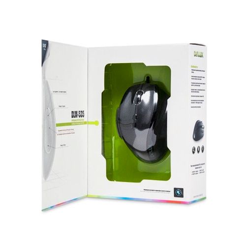 Мышь проводная оптическая Delux DLM-535OUC, USB, 7 кнопок, 1000/1500/2000/3000 dpi, серо-черная / Мыши проводные №3