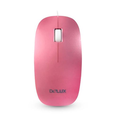 Мышь проводная оптическая Delux DLM-111OUP, USB, 3 кнопки, 800 dpi, розовая / Мыши проводные №3