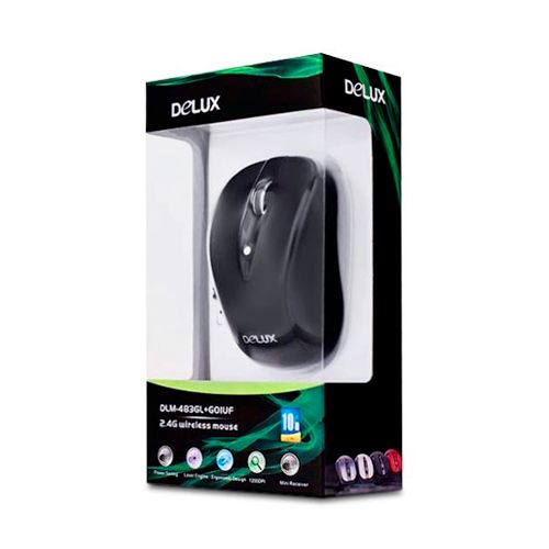 Мышь беспроводная лазерная Delux DLM-483LGB, USB, 5 кнопок, 800/1200 dpi, черная, без батареек / Мыши беспроводные №2 oe.kz Мышь беспроводная лазерная Delux DLM-483LGB, USB, 5 кнопок, 800/1200 dpi, черная, без батареек / Мыши беспроводные №2