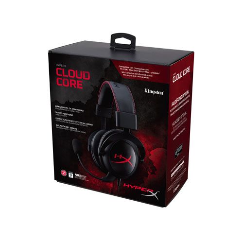 Наушники-гарнитура Kingston HyperX Cloud Core, диапазон частот 15-25000 Гц, игровые, черные / Гарнитуры №7