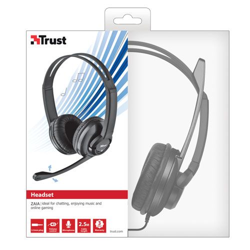 Гарнитура Trust Zaia, диапазон частот 20-20000 Гц, черная / Гарнитуры №4 oe.kz Гарнитура Trust Zaia, диапазон частот 20-20000 Гц, черная / Гарнитуры №4