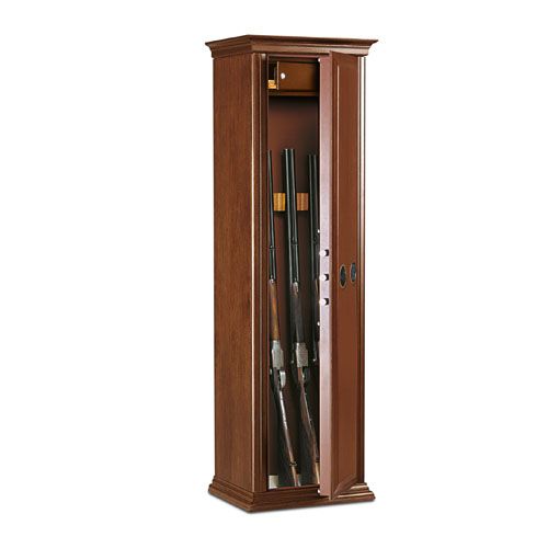 Сейф оружейный Техномакс Evolution EHC/1500FTE, электронный код+ключ, дерево, на 7 стволов, 100 кг / Сейфы