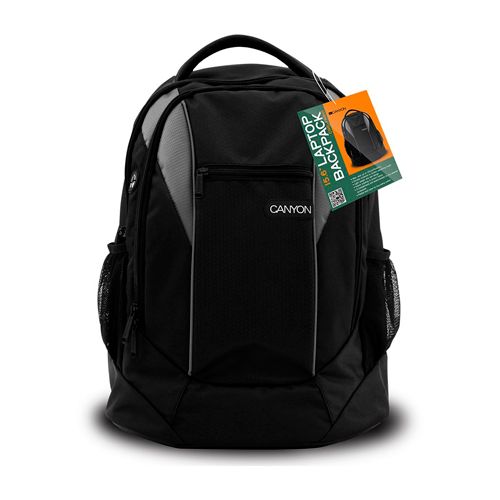 Сумка для ноутбука Canyon CNR-FNB01, для 15,6", черная/серая / Рюкзаки, чемоданы, сумки