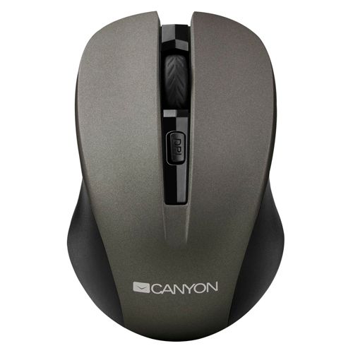 Мышь беспроводная оптическая Canyon CNE-CMSW1G, USB, 3 кнопки, 800/1000/1200 dpi , серая / Мыши беспроводные