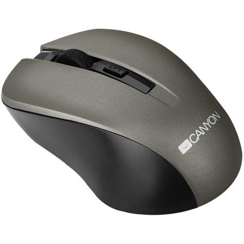 Мышь беспроводная оптическая Canyon CNE-CMSW1G, USB, 3 кнопки, 800/1000/1200 dpi , серая / Мыши беспроводные №2