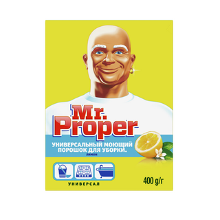 Тазалауға арналған ұнтақ Mr.Proper "Лимон", 400 гр / Еден жууға арналған құралдар