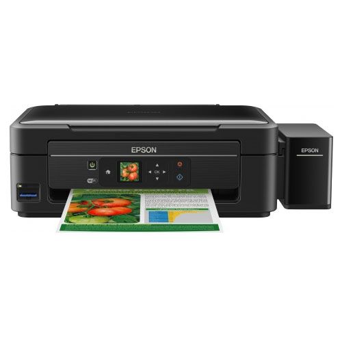 МФУ струйный цветной Epson L465, A4, 5760 x 1440 dpi, 33 стр/мин, фото печать, USB / Струйные