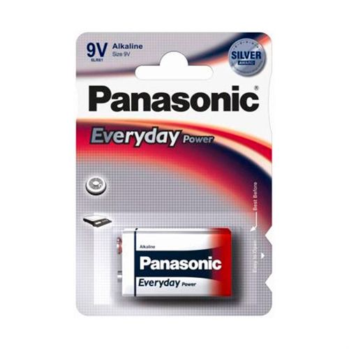 Батарейки Panasonic Every Day Power крона 6LR61EPS/1BP, 9V, 1 шт./уп, цена за штуку / Батарейки