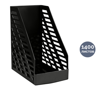 Лоток вертикальный Стамм XXL, 1 секция, черный / Стойки-уголки