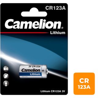Батарейка Camelion Lithium CR123A-BP1, 3V, 1 шт., цена за штуку / Батарейки