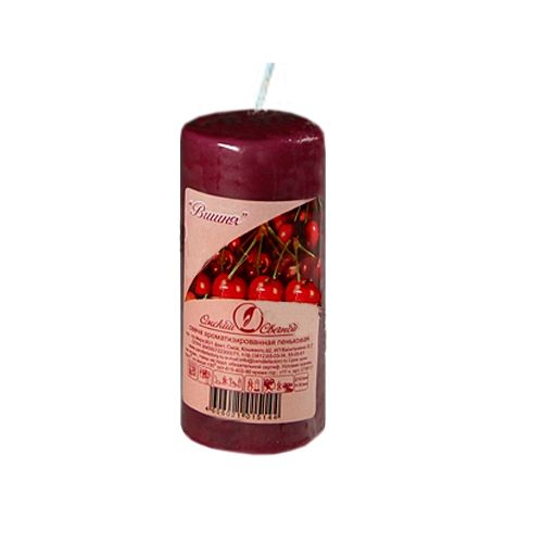 Свечи "Вишня" СБС НС, диаметр 4 см, 9 см, пеньковые, ароматизированные / Подарки и сувениры