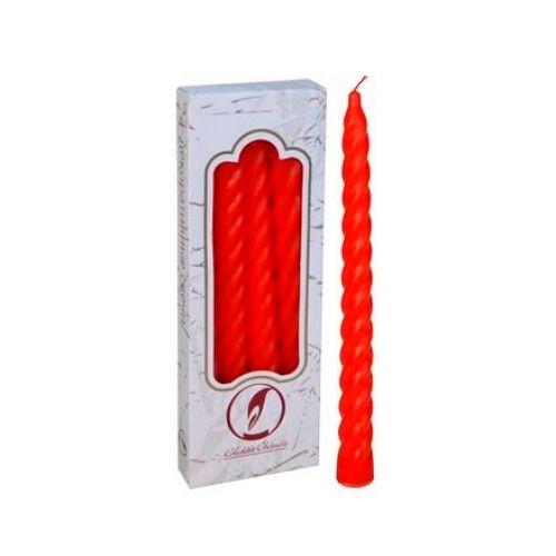 Свечи "Античные" СБС НС, диаметр 2,3*24 см, 4 шт/уп, красные ренессанс / Подарки и сувениры