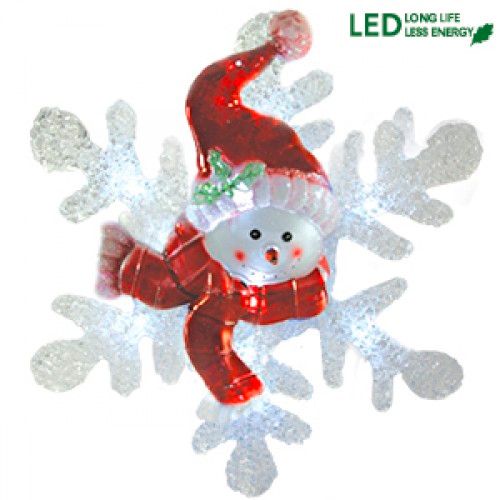 Декорация "Снежинка-снеговичок" Star Trading AB, светодиод , 30*30 см, на батарейке, бело-красная / Новый Год oe.kz Декорация "Снежинка-снеговичок" Star Trading AB, светодиод , 30*30 см, на батарейке, бело-красная / Новый Год