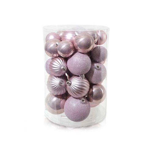 Декор "Шары" в ассортименте Kaemingk B. V., 34 шт/уп, бледный вереск / Елочные украшения oe.kz Декор "Шары" в ассортименте Kaemingk B. V., 34 шт/уп, бледный вереск / Елочные украшения
