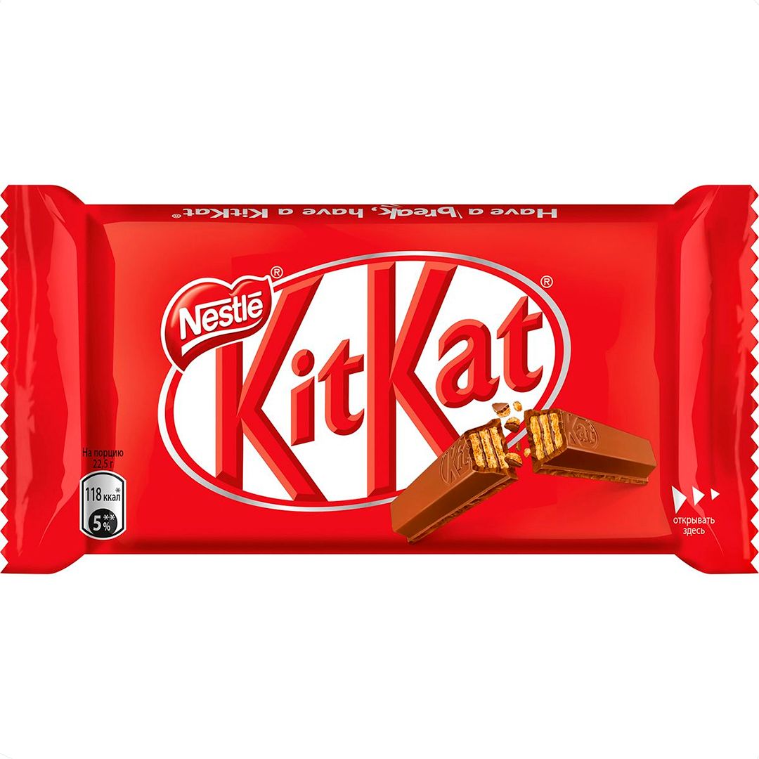 Шоколадный батончик с хрустящей вафлей KitKat, 45 гр / Шоколад oe.kz Шоколадный батончик с хрустящей вафлей KitKat, 45 гр / Шоколад