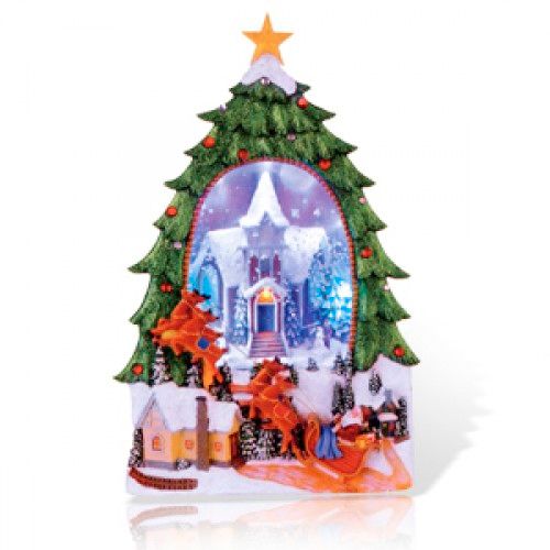 Декорация Елка с Дедом Морозом на санях Star Trading AB, светодиод , 36*22 см / Елочные украшения oe.kz Декорация Елка с Дедом Морозом на санях Star Trading AB, светодиод , 36*22 см / Елочные украшения