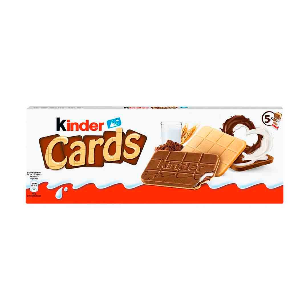 Вафли Kinder Cards, со сливочной начинкой, 128 гр