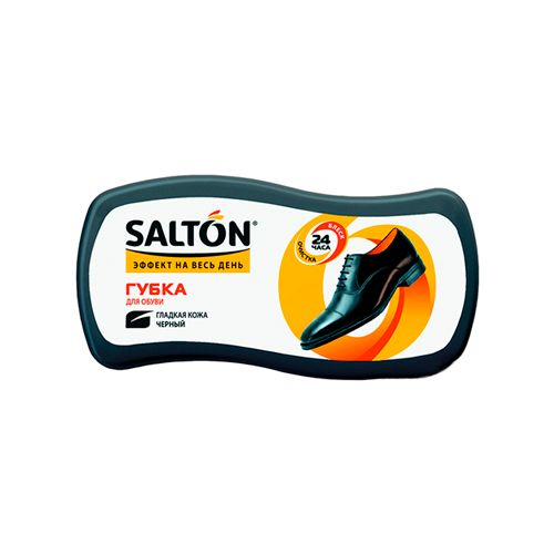 Губка для обуви из гладкой кожи Salton, черная / Средства по уходу за обувью