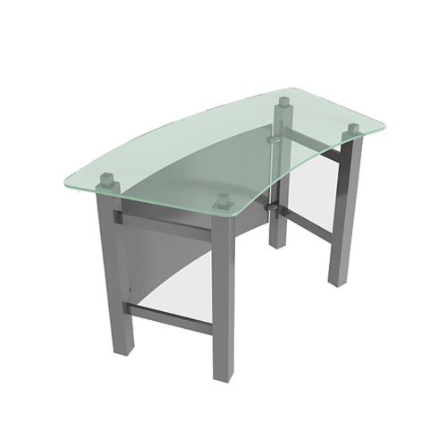 Офисный стол №6, 1300*610 мм, высота 750 мм, стекло 8 мм, прозрачное каленый / Столы oe.kz Офисный стол №6, 1300*610 мм, высота 750 мм, стекло 8 мм, прозрачное каленый / Столы