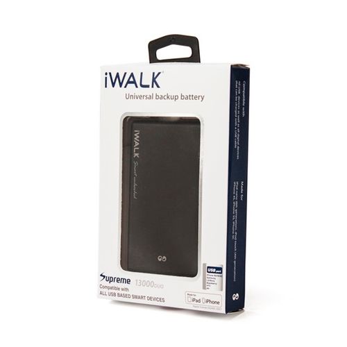 Портативное зарядное устройствоiWalk Supreme 13000 DUO, 13000 mAh, 1 USB*5V 2.1A, черное / Портативті зарядтау құрылғылары №3
