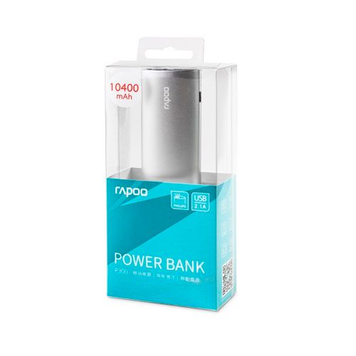 Портативное зарядное устройство Rapoo P300, 10400 mAh, 5V, серебристое / Портативные зарядные устройства №2