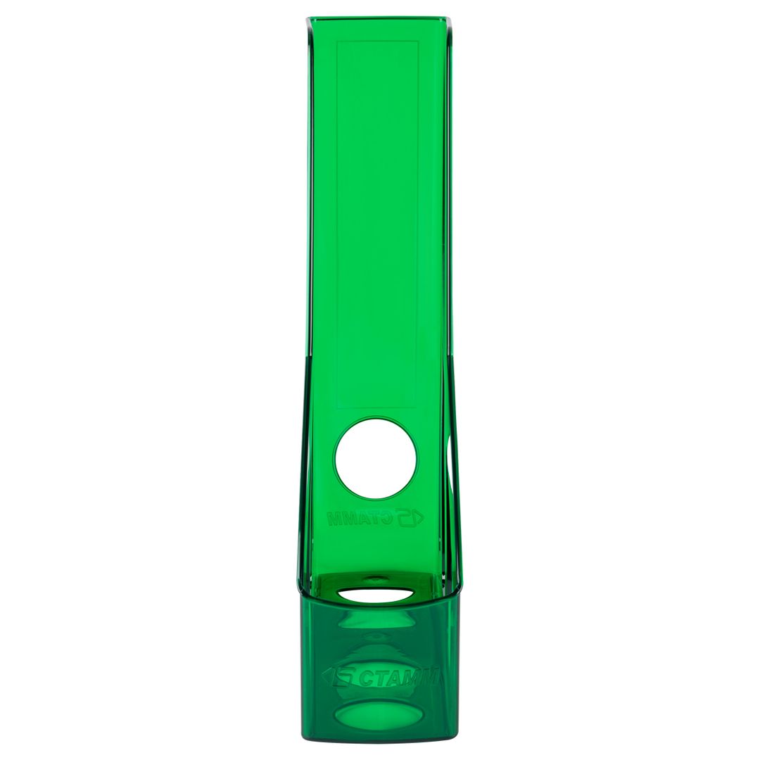 Лоток вертикальный Стамм "Лидер", 1 секция, тонированный зеленый