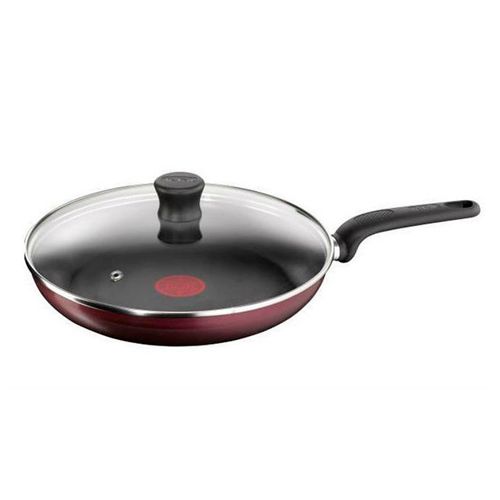 Сковорода Tefal "Provence" с крышкой, размер 24 см, антипригарное покрытие, баклажан / Посуда столовая