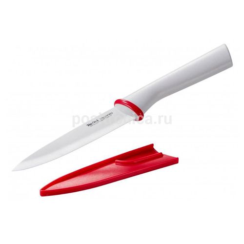 Нож Tefal "Ingenio" многофункциональный, длина лезвия 13 см, с пластиковой ручкой, керамика, белый / Посуда столовая