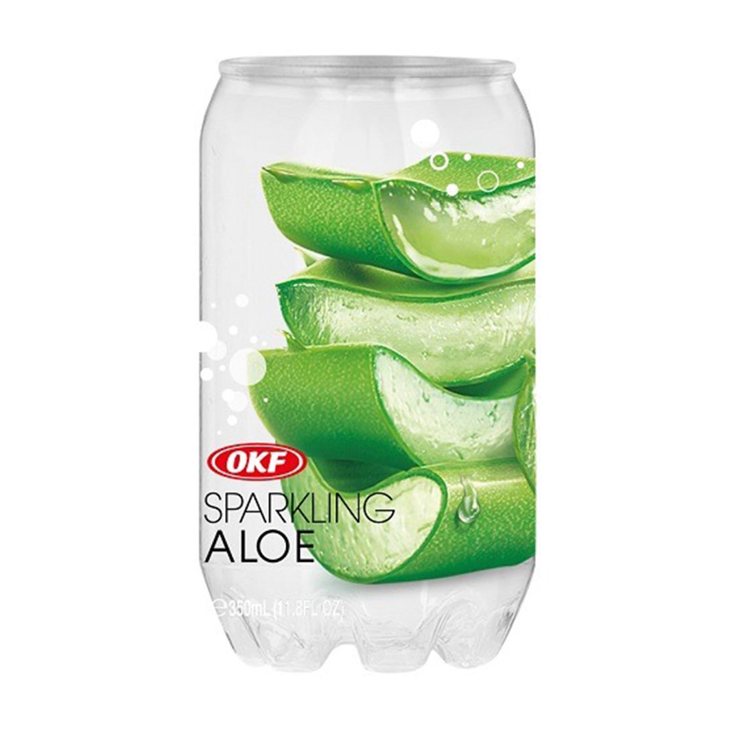 Напиток газированный OKF "Sparkling", вода со вкусом Алое, 0,35 л, жестяная банка / Напитки и энергетики