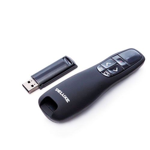 Презентер Deluxe DP100BK, USB 2.0, AAA, черный / null