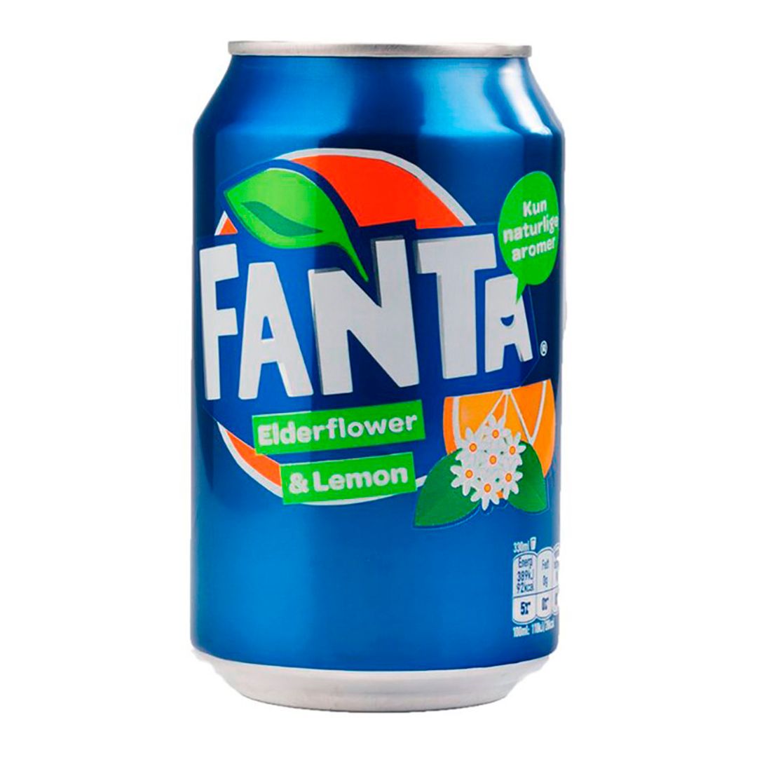 Напиток газированный Fanta "Eldeflower and Lemon", 0,33 л, жестяная банка / Напитки и энергетики