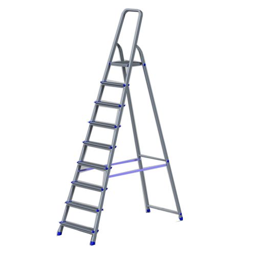 Стремянка алюминиевая, 9 ступеней, рабочая высота 396 см / Стремянки, лестницы oe.kz Стремянка алюминиевая, 9 ступеней, рабочая высота 396 см / Стремянки, лестницы