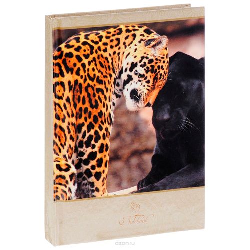 Записная книжка Listoff "Живая планета. Дикие кошки", А6, 80 л, в клетку