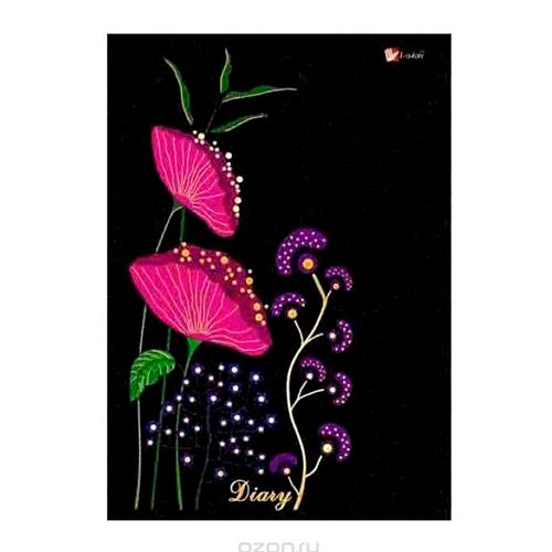 Ежедневник недатированный Listoff Цветы.Яркие цветы, 2014-2017 г, А6, 112 л, в линейку / Ежедневники недатированные