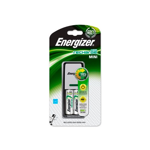 Зарядное устройство для аккумуляторов Energizer "Mini+2 AA", предзаряженные, 2 шт. / Портативные зарядные устройства
