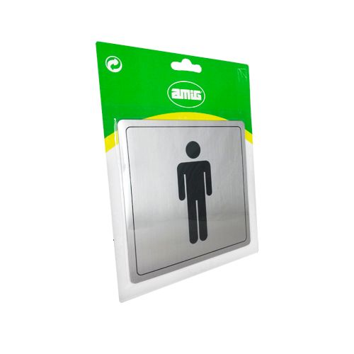 Указательные знаки "Мужской туалет" Amig, 140*140 мм / Знаки безопасности oe.kz Указательные знаки "Мужской туалет" Amig, 140*140 мм / Знаки безопасности