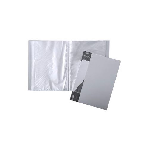 Папка файловая на 100 файлов Hatber "Standard", А4 формат, корешок 40 мм, серая / Папки файловые