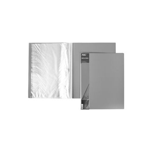 Папка файловая на 10 файлов Hatber "Standard", А4 формат, корешок 9 мм, серая / Папки файловые