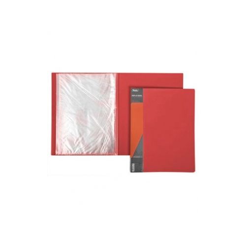 Папка файловая на 10 файлов Hatber "Standard", А4 формат, корешок 9 мм, красная / Папки файловые