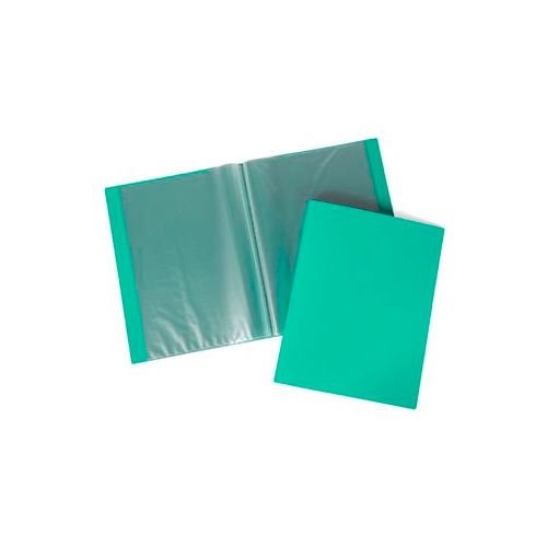 Папка файловая на 10 файлов Hatber "Line", А4 формат, корешок 9 мм, зеленая / Папки файловые