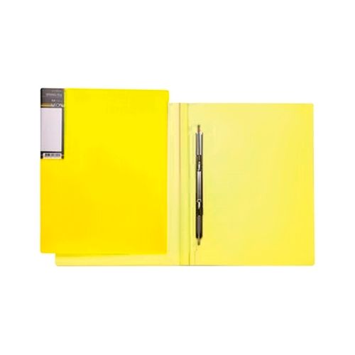 Папка с пружинным скоросшивателем Hatber "Neon", А4 формат, корешок 14 мм, желтая / Скоросшиватели пластиковые