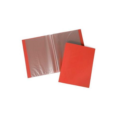 Папка файловая на 20 файлов Hatber "Line", А4 формат, корешок 14 мм, красная / Папки файловые